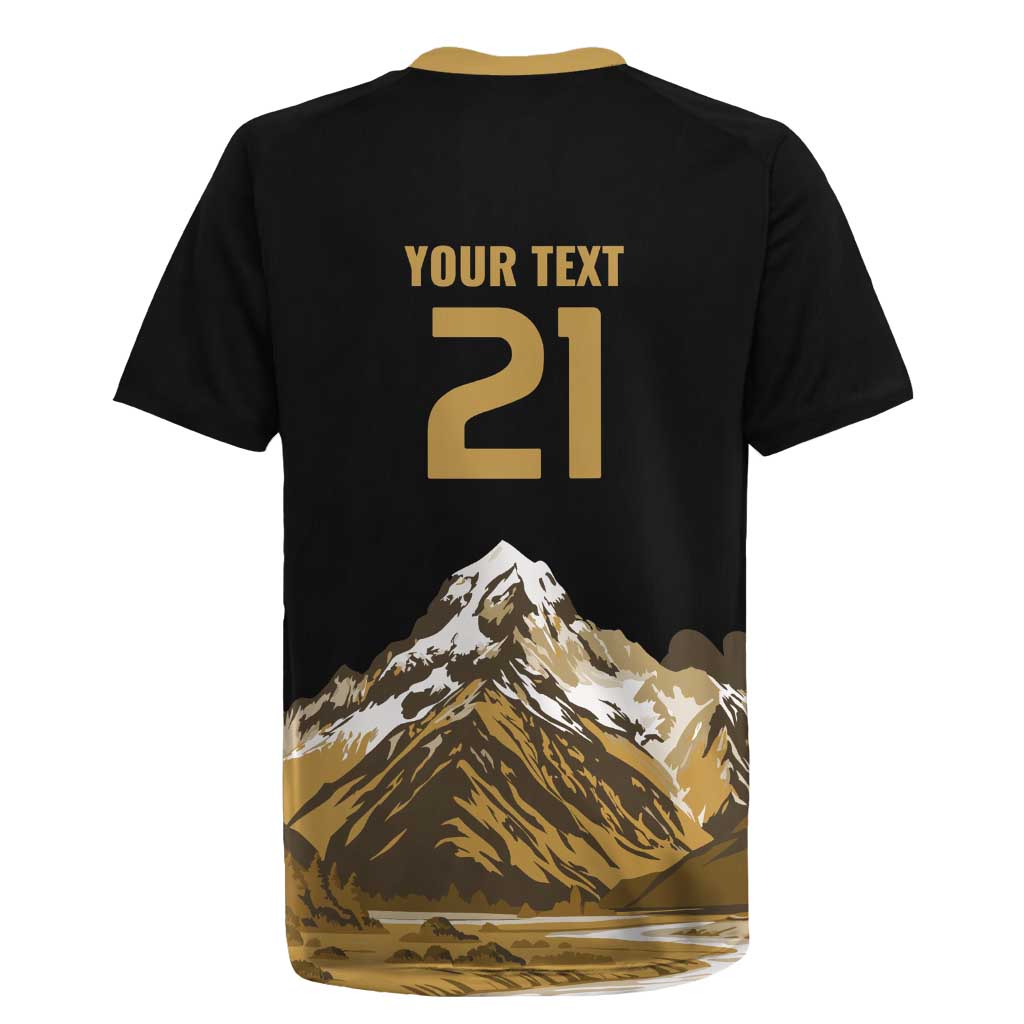 Custom Oceania Football NZ South Island Rugby Jersey Minimal Mount Cook Silhouette LT9