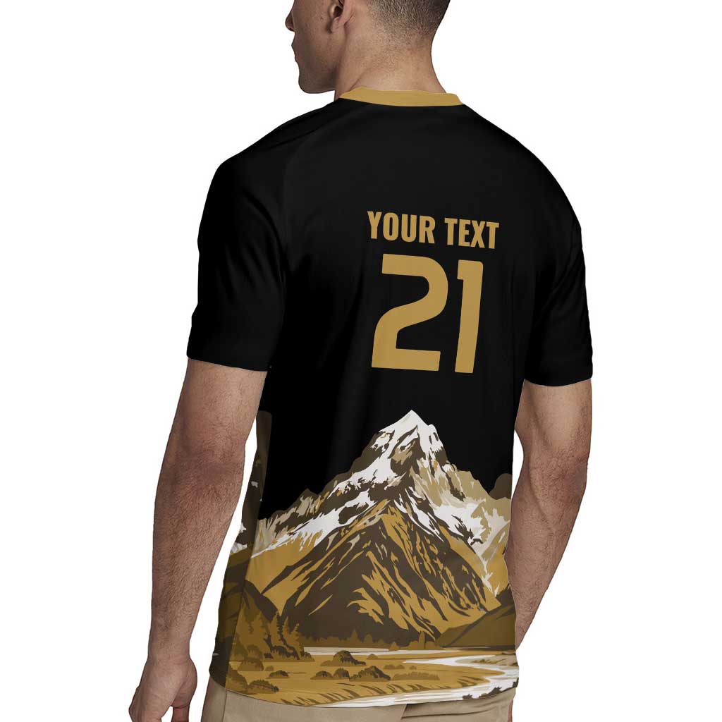 Custom Oceania Football NZ South Island Rugby Jersey Minimal Mount Cook Silhouette LT9