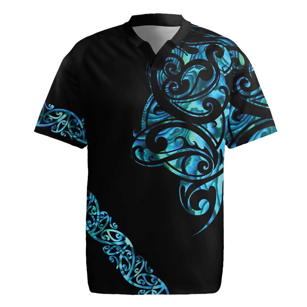 All Black Maori Tribal Tattoo Personalised Rugby Jersey Polynesian Style LT9