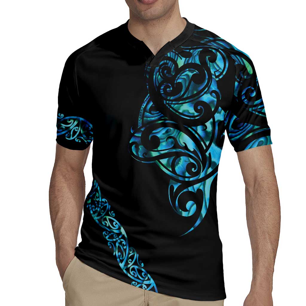 All Black Maori Tribal Tattoo Personalised Rugby Jersey Polynesian Style LT9