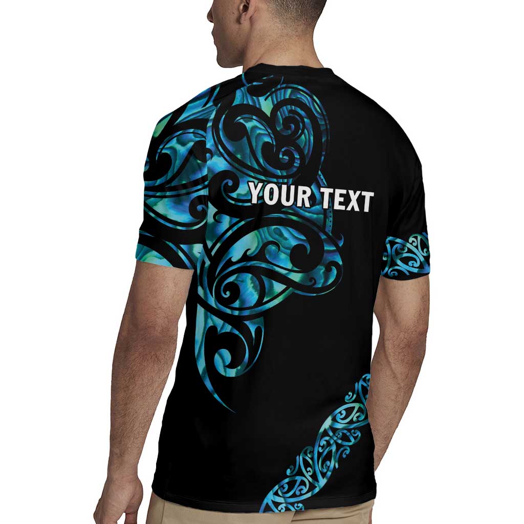 All Black Maori Tribal Tattoo Personalised Rugby Jersey Polynesian Style LT9