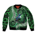 Tui Bird Koru Silver Fern Aotearoa Sleeve Zip Bomber Jacket LT9