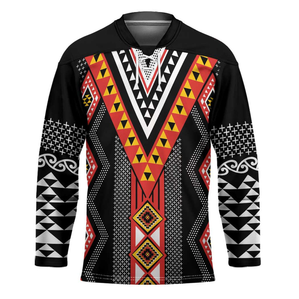 Niho Taniwha Taniko Motif Hockey Jersey LT9