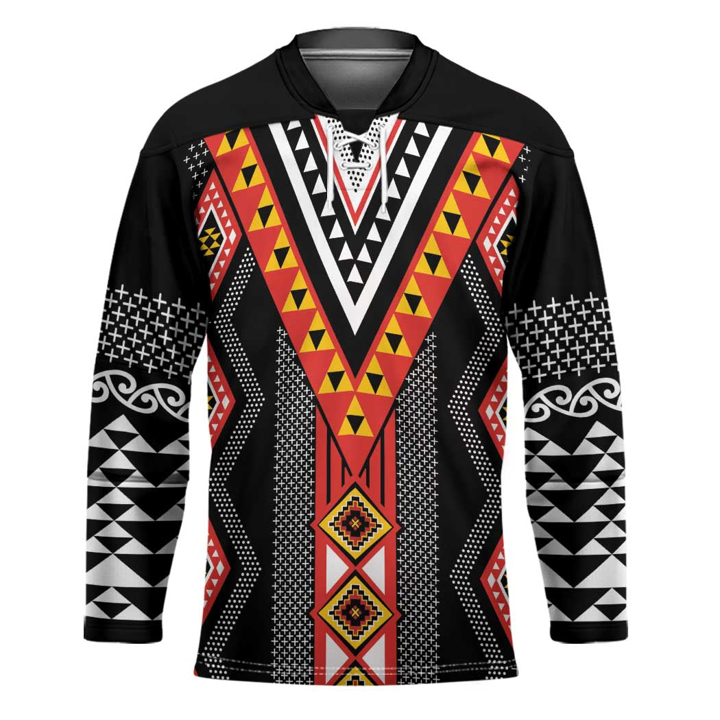 Niho Taniwha Taniko Motif Hockey Jersey LT9