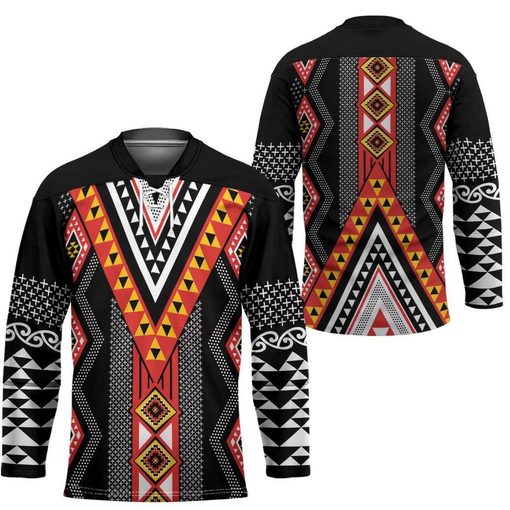 Niho Taniwha Taniko Motif Hockey Jersey LT9