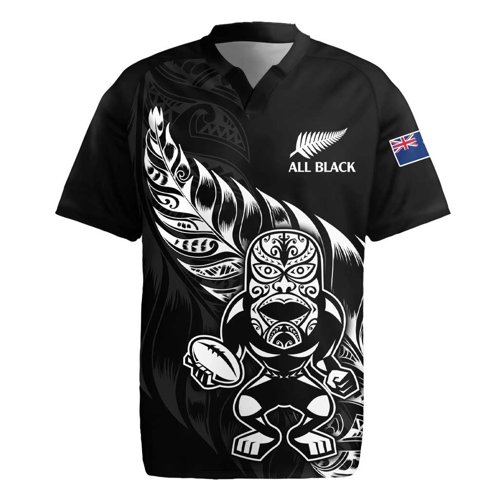 New Zealand Rugby Custom Rugby Jersey Opango All Black Fern LT9