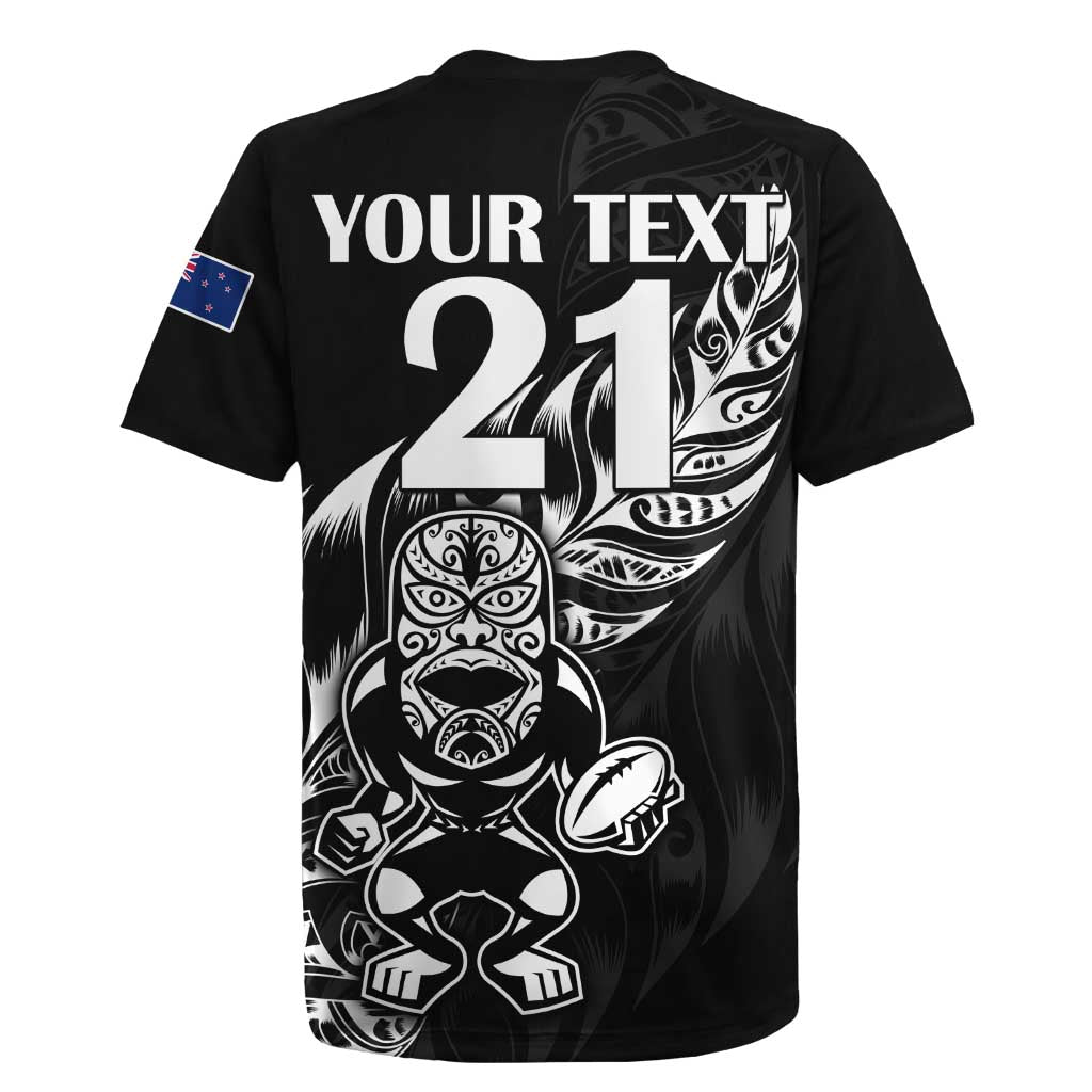 New Zealand Rugby Custom Rugby Jersey Opango All Black Fern LT9