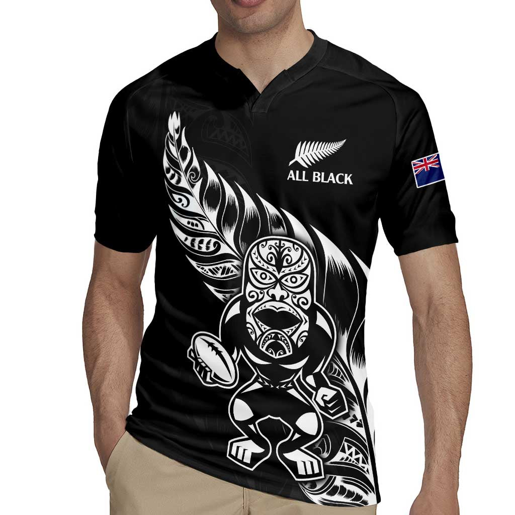 New Zealand Rugby Custom Rugby Jersey Opango All Black Fern LT9