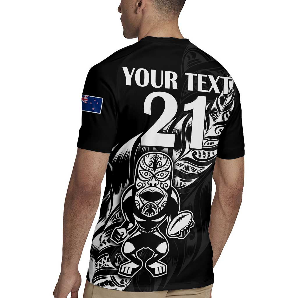 New Zealand Rugby Custom Rugby Jersey Opango All Black Fern LT9