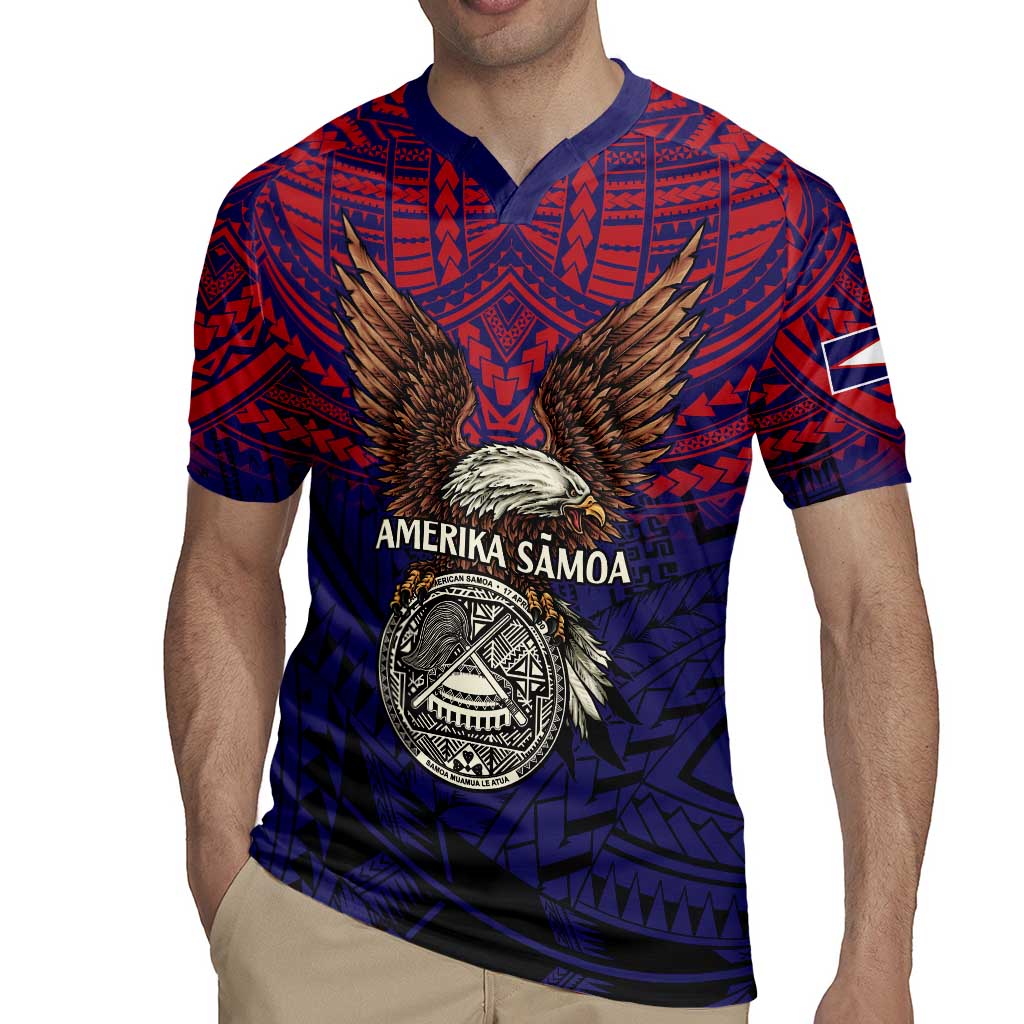 American Samoa Brave Eagle Personalized Rugby Jersey National Flag Color LT9
