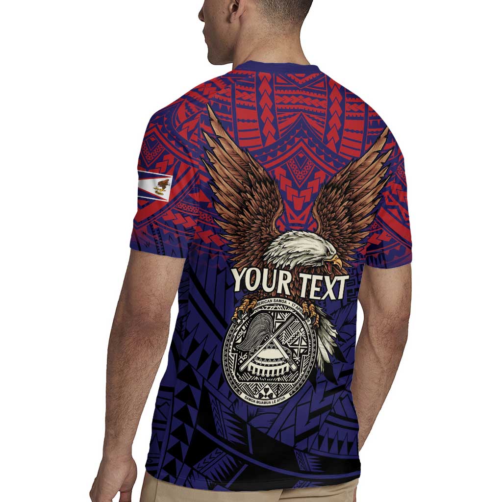 American Samoa Brave Eagle Personalized Rugby Jersey National Flag Color LT9