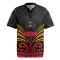 Custom Papua New Guinea Cricket Rugby Jersey PNG Emblem Mix Polyneisan Pattern LT9