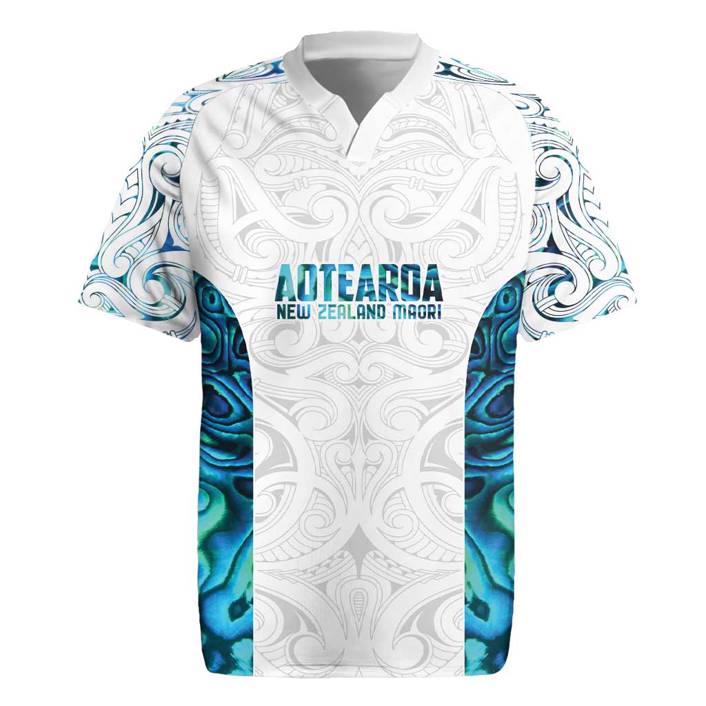 Custom New Zealand Aotearoa Rugby Jersey Maori Paua Shell Indigenous LT9