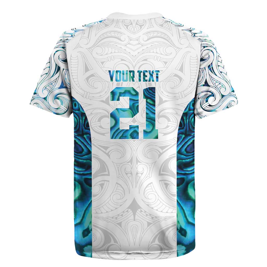 Custom New Zealand Aotearoa Rugby Jersey Maori Paua Shell Indigenous LT9