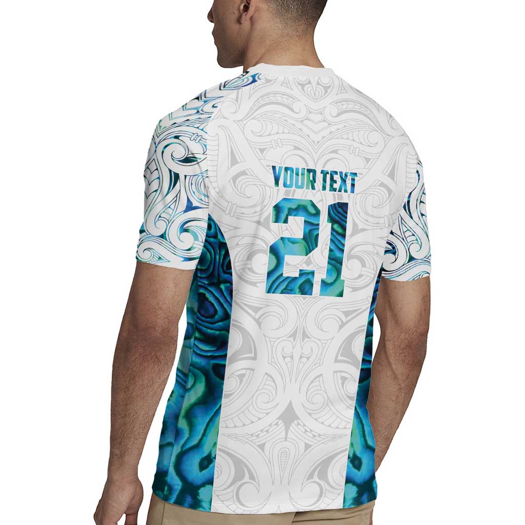 Custom New Zealand Aotearoa Rugby Jersey Maori Paua Shell Indigenous LT9