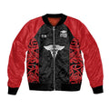 New Zealand Nurse RN 2026 Personalised Bomber Jacket Red Maori Pattern Cultural Pride LT9