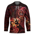 Personalised Polynesia Zodiac Aries Hockey Jersey Galaxy Polynesian Pattern Chest Tattoo Style LT14