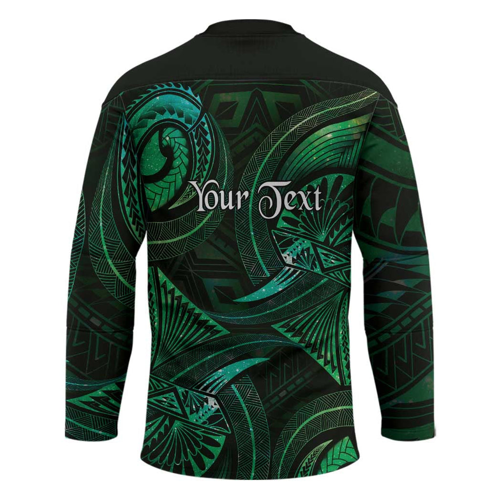 Personalised Polynesia Zodiac Taurus Hockey Jersey Galaxy Polynesian Pattern Chest Tattoo Style LT14