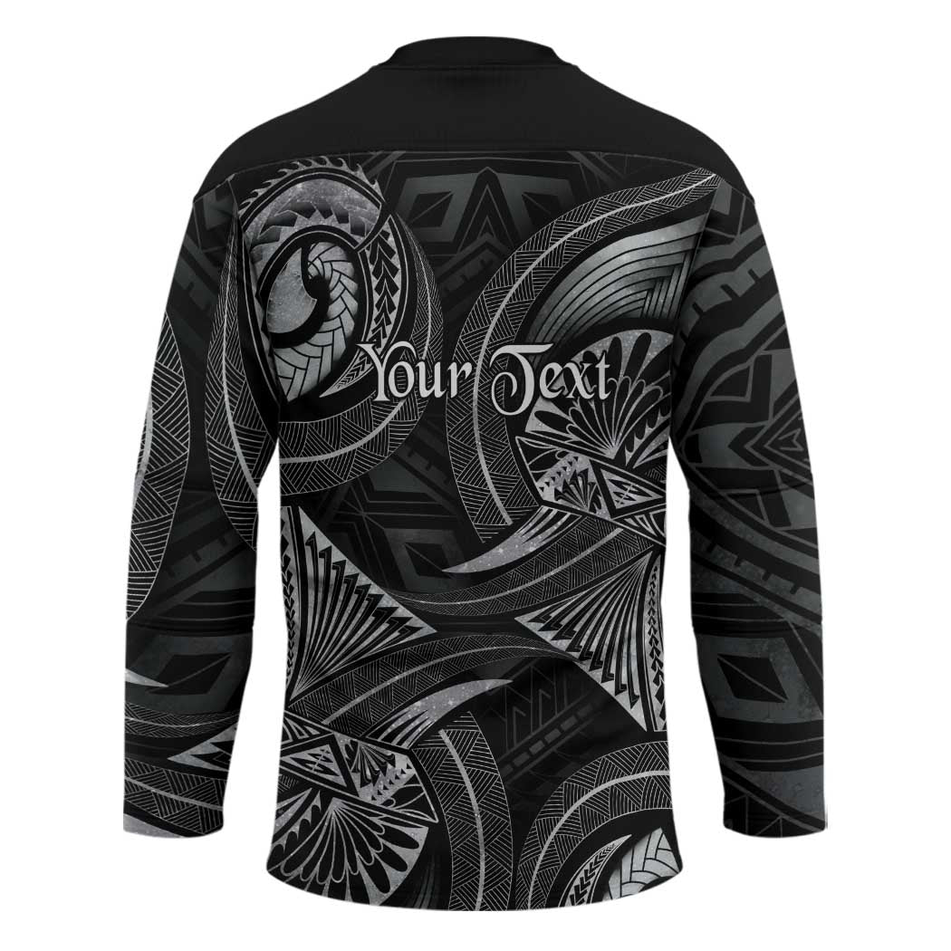 Personalised Polynesia Zodiac Cancer Hockey Jersey Galaxy Polynesian Pattern Chest Tattoo Style LT14