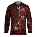 Personalised Polynesia Zodiac Scorpio Hockey Jersey Galaxy Polynesian Pattern Chest Tattoo Style LT14