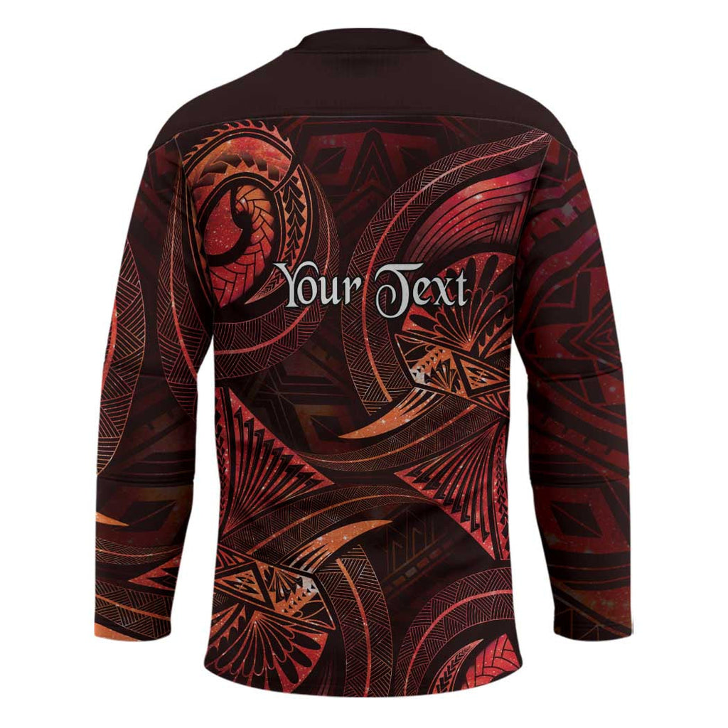 Personalised Polynesia Zodiac Scorpio Hockey Jersey Galaxy Polynesian Pattern Chest Tattoo Style LT14