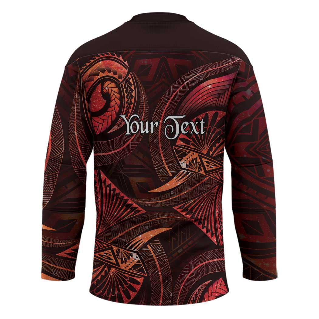 Personalised Polynesia Zodiac Scorpio Hockey Jersey Galaxy Polynesian Pattern Chest Tattoo Style LT14