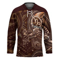 Personalised Polynesia Zodiac Capricorn Hockey Jersey Galaxy Polynesian Pattern Chest Tattoo Style LT14