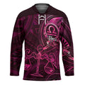 Personalised Polynesia Zodiac Libra Hockey Jersey Galaxy Polynesian Pattern Chest Tattoo Style LT14