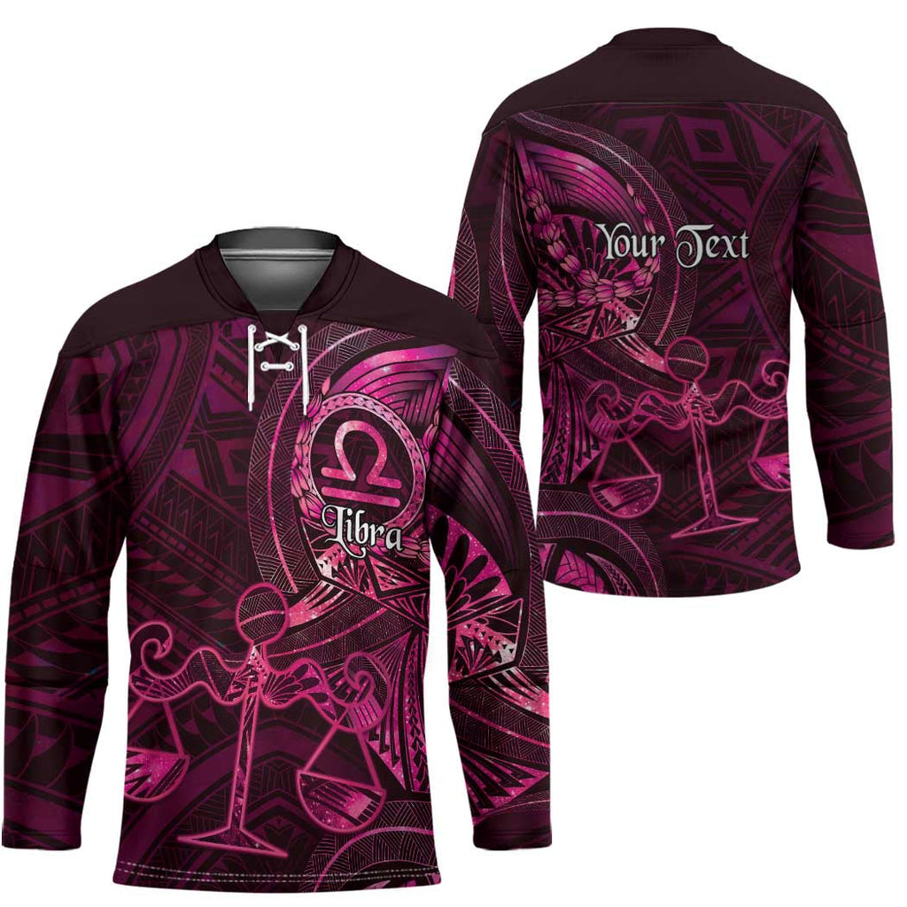 Personalised Polynesia Zodiac Libra Hockey Jersey Galaxy Polynesian Pattern Chest Tattoo Style LT14