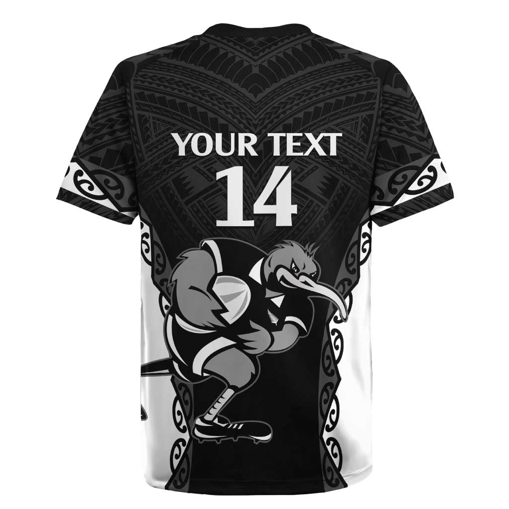 Aotearoa Rugby Custom Rugby Jersey Maori Kiwi - Mascot Style LT14