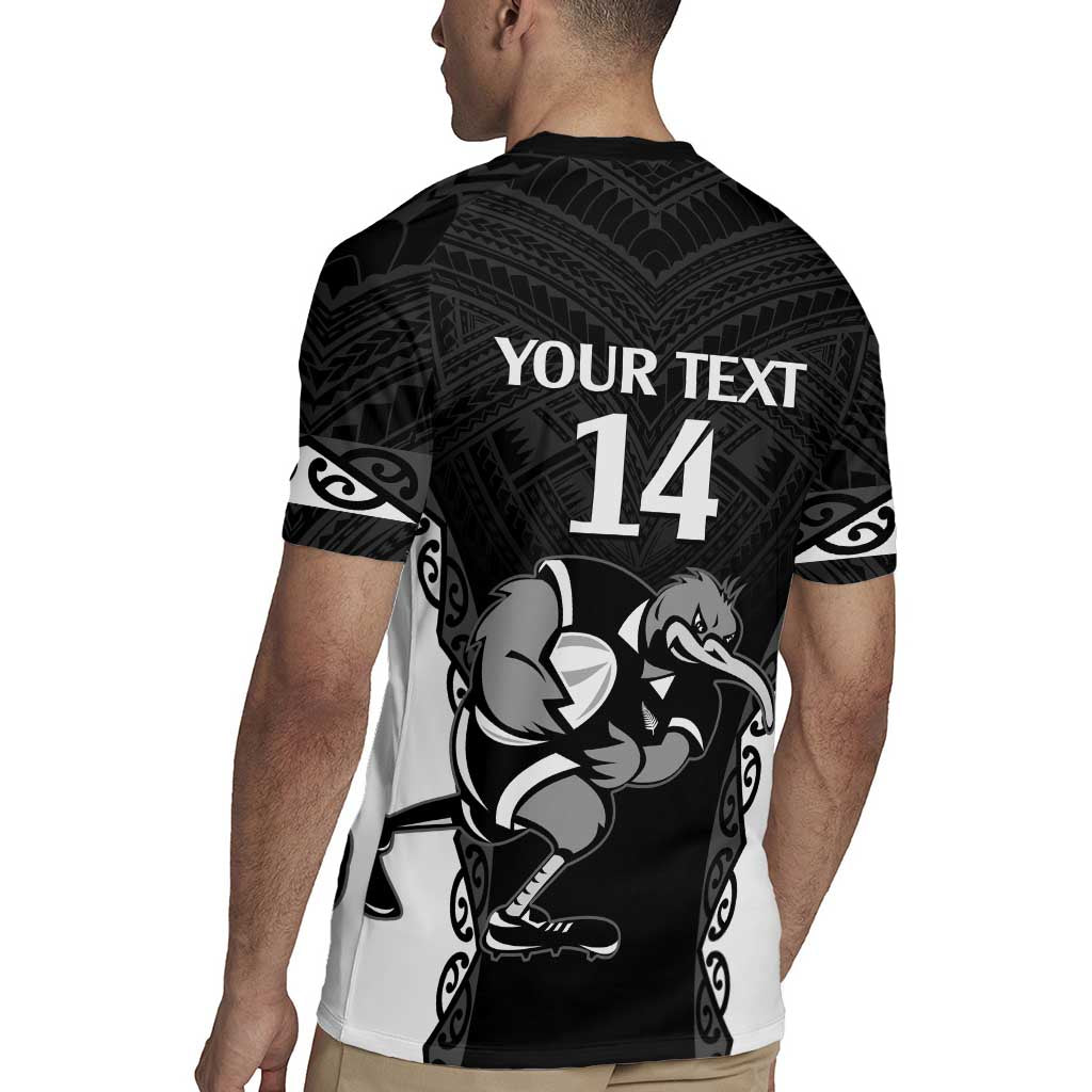 Aotearoa Rugby Custom Rugby Jersey Maori Kiwi - Mascot Style LT14