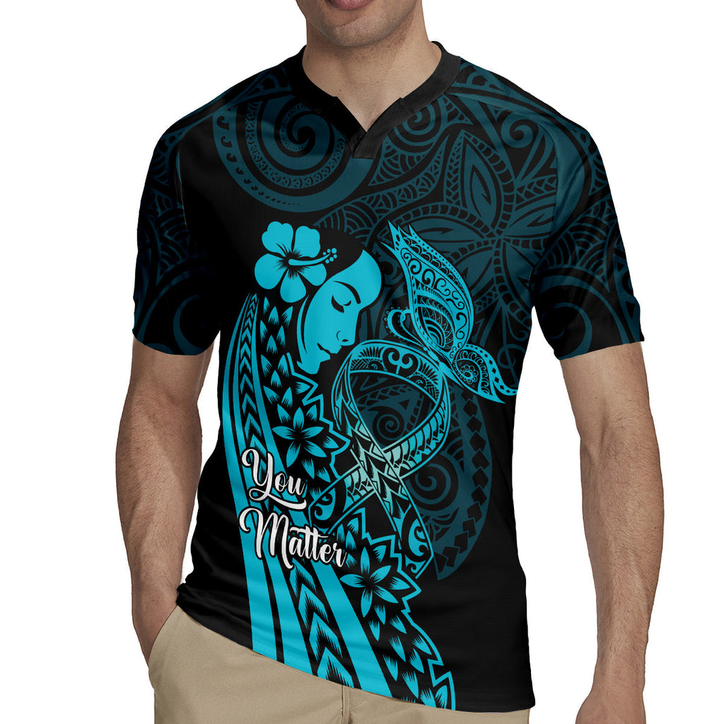 Polynesia World Ovarian Cancer Day Rugby Jersey You Matter Polynesian Women LT14