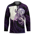 Purple Galaxy Polynesia Tribal Octopus Tattoo Hockey Jersey Pikake Lei Polynesian Pattern LT14