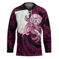 Pink Galaxy Polynesia Tribal Octopus Tattoo Hockey Jersey Pikake Lei Polynesian Pattern LT14