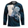 Blue Galaxy Polynesia Tribal Octopus Tattoo Hockey Jersey Pikake Lei Polynesian Pattern LT14