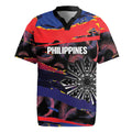 Philippines Sun Tattoo Rugby Jersey Feathers Filipinas Grunge Style Black LT14