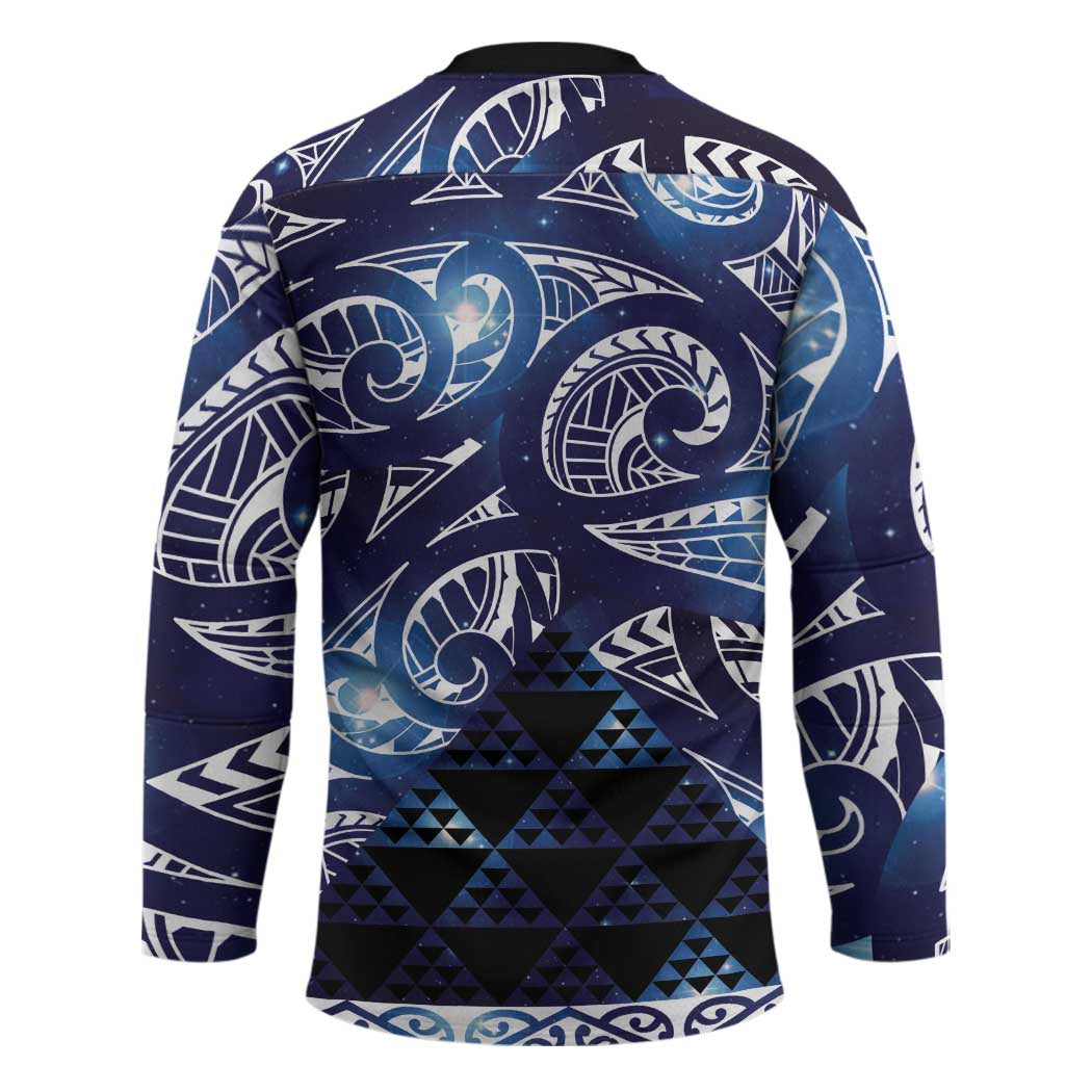 Matariki New Zealand Hockey Jersey NZ Niho Taniwha Maori New Year Blue Galaxy LT14