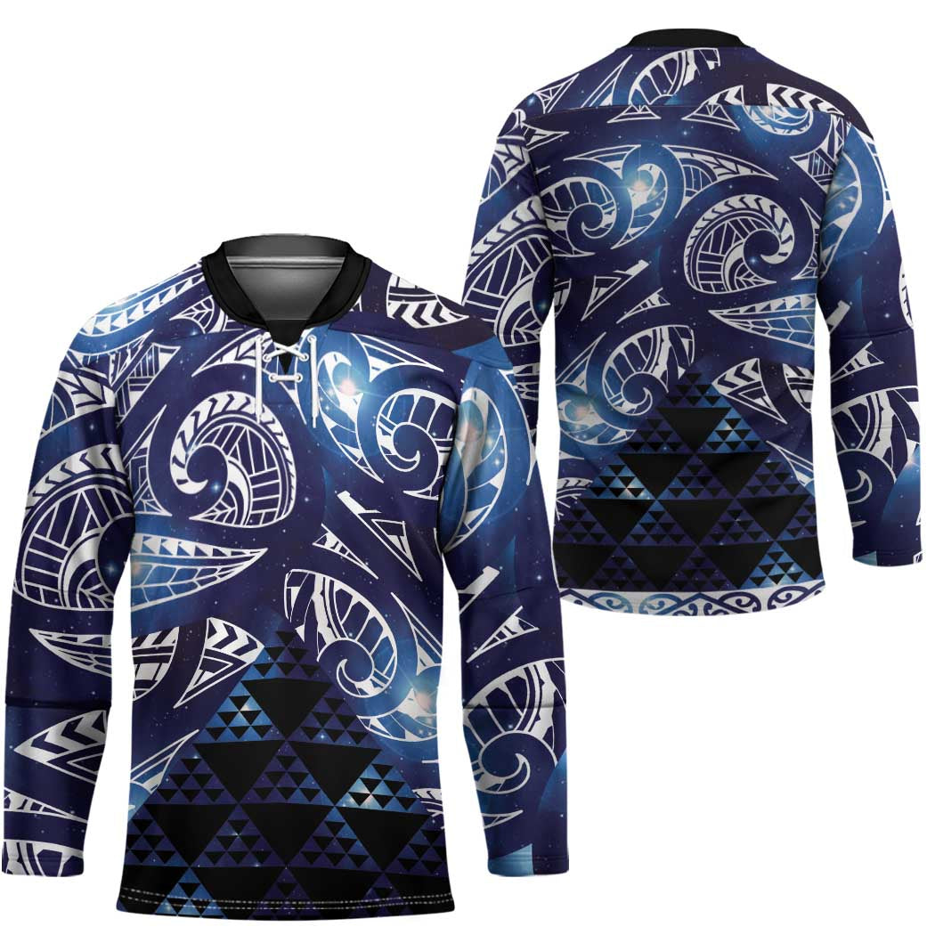 Matariki New Zealand Hockey Jersey NZ Niho Taniwha Maori New Year Blue Galaxy LT14