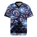 Matariki New Zealand Rugby Jersey NZ Niho Taniwha Maori New Year Blue Galaxy LT14