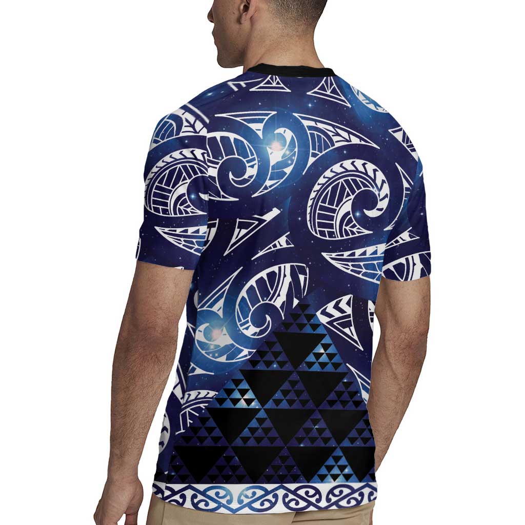 Matariki New Zealand Rugby Jersey NZ Niho Taniwha Maori New Year Blue Galaxy LT14