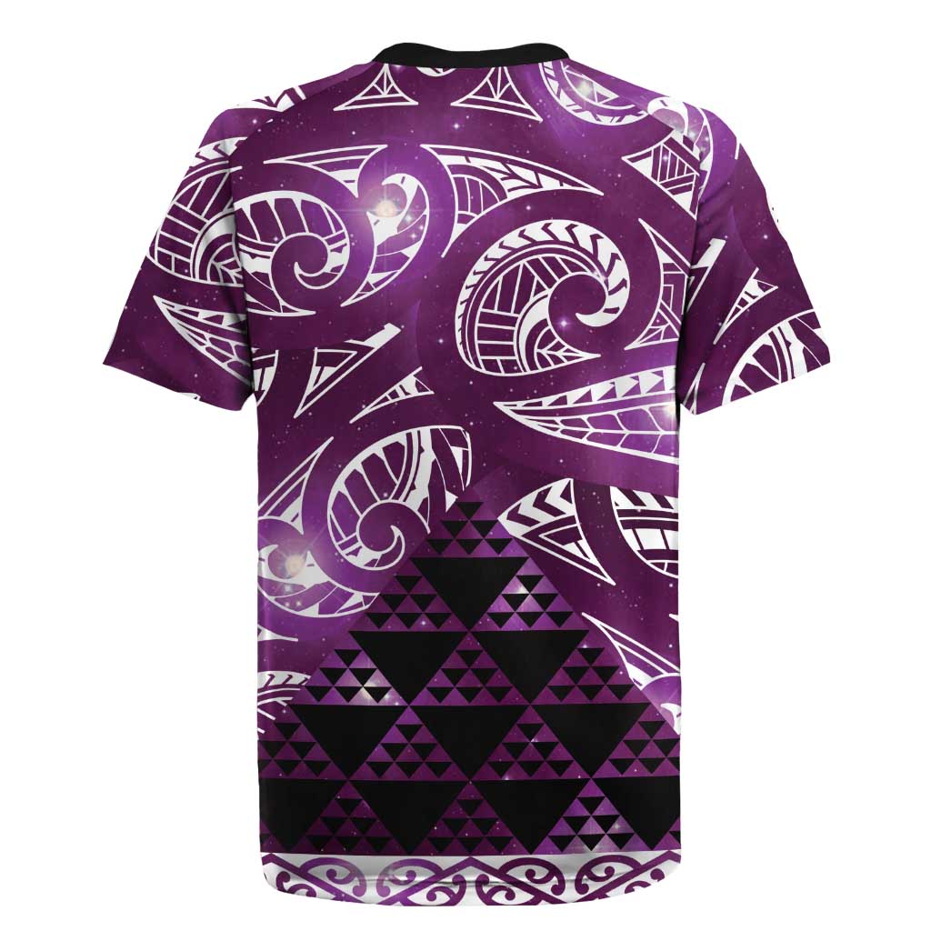 Matariki New Zealand Rugby Jersey NZ Niho Taniwha Maori New Year Purple Galaxy LT14