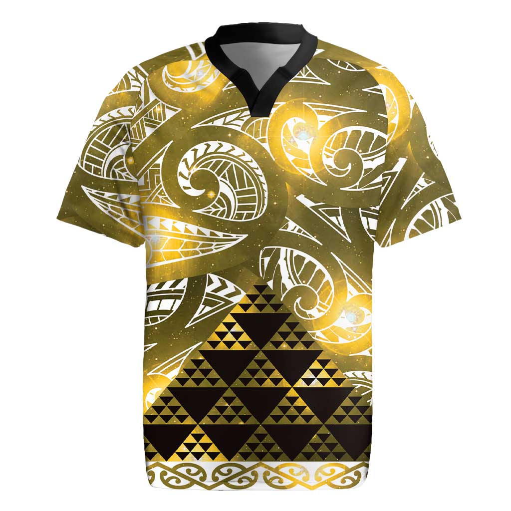 Matariki New Zealand Rugby Jersey NZ Niho Taniwha Maori New Year Yellow Galaxy LT14