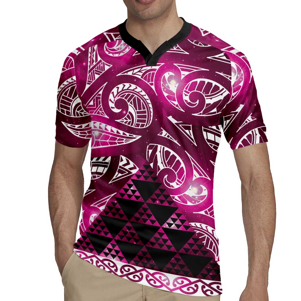 Matariki New Zealand Rugby Jersey NZ Niho Taniwha Maori New Year Pink Galaxy LT14