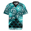 Matariki New Zealand Rugby Jersey NZ Niho Taniwha Maori New Year Cyan Galaxy LT14
