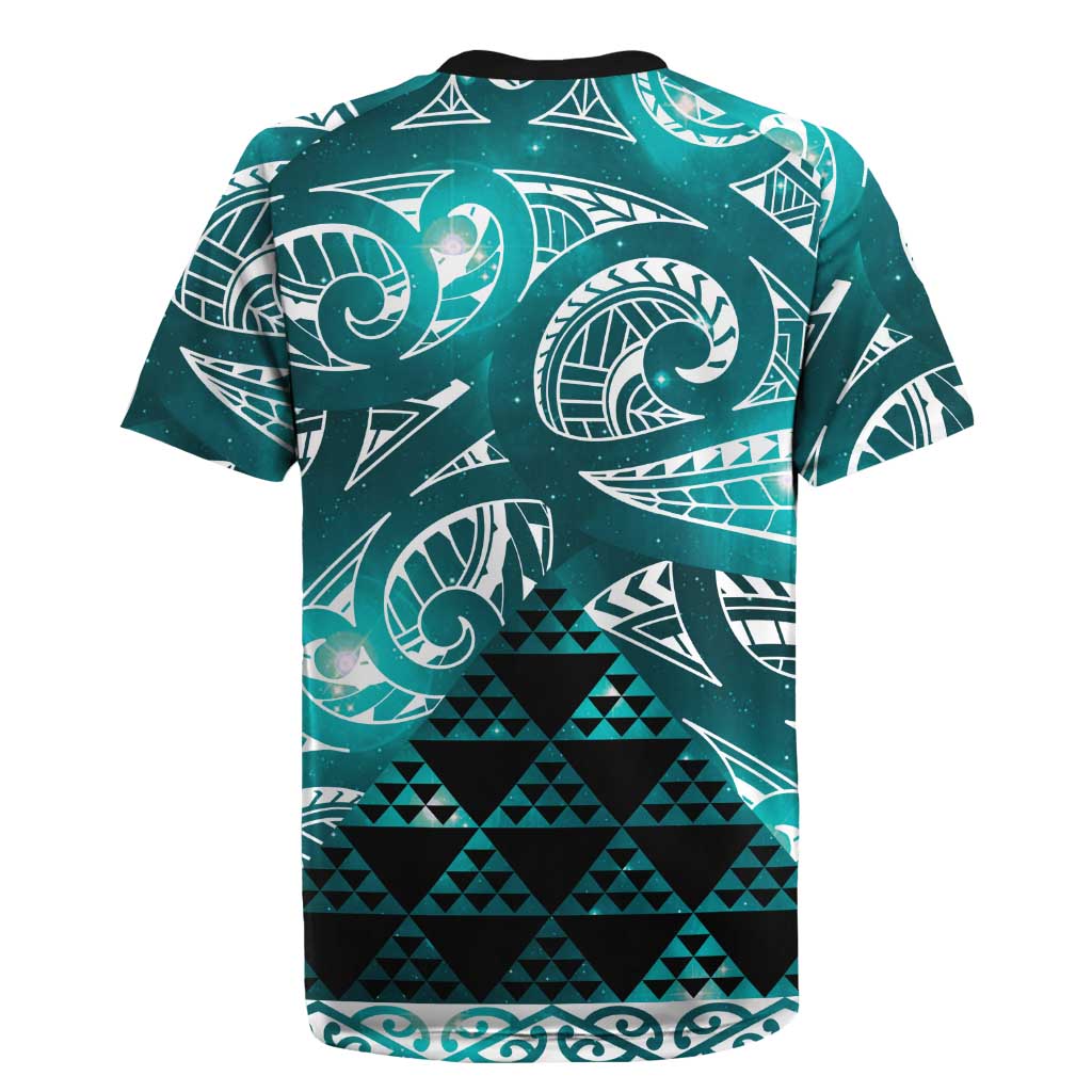 Matariki New Zealand Rugby Jersey NZ Niho Taniwha Maori New Year Cyan Galaxy LT14