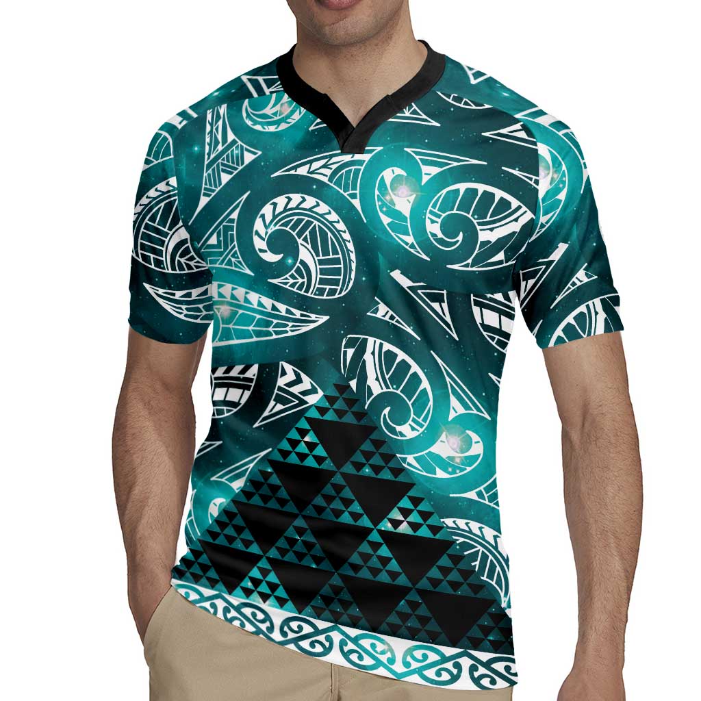 Matariki New Zealand Rugby Jersey NZ Niho Taniwha Maori New Year Cyan Galaxy LT14