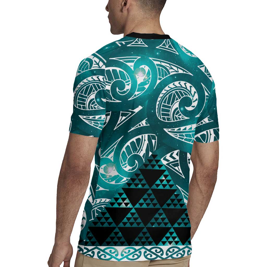 Matariki New Zealand Rugby Jersey NZ Niho Taniwha Maori New Year Cyan Galaxy LT14