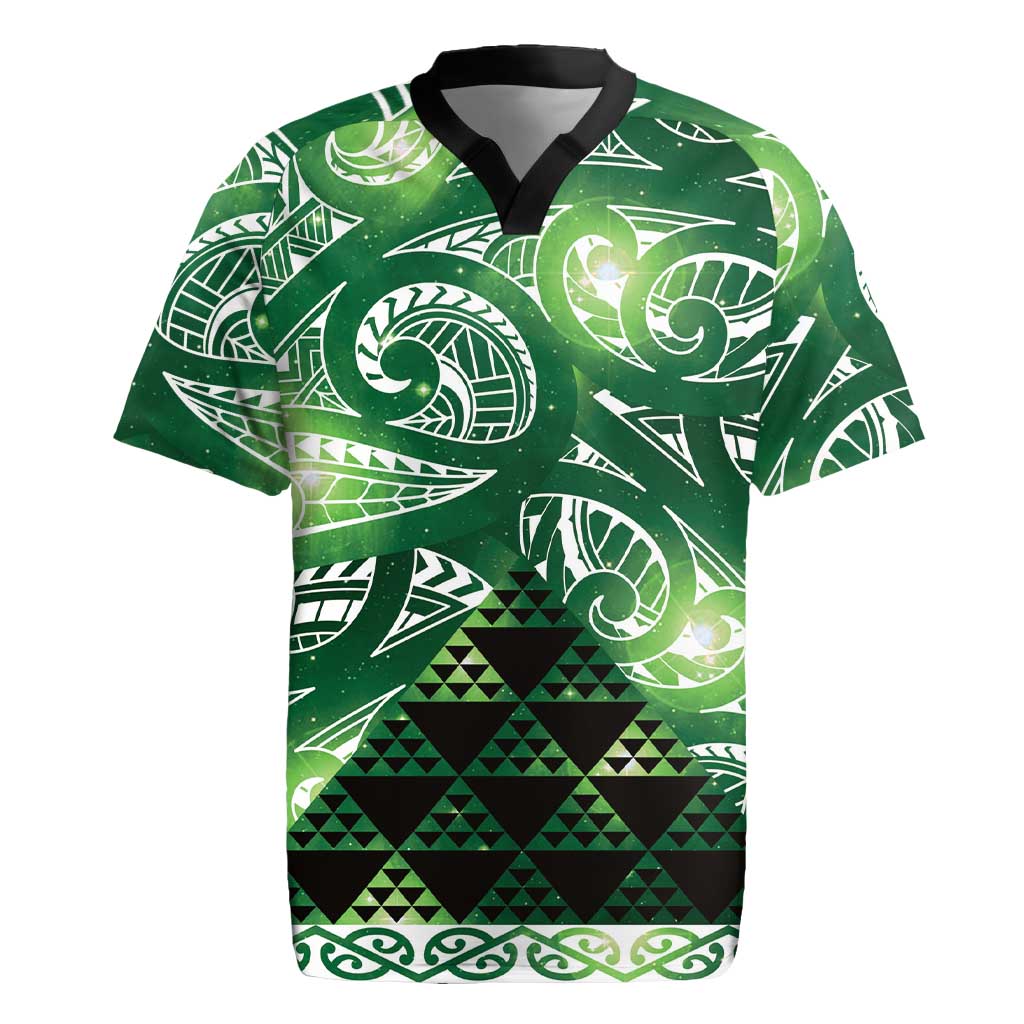 Matariki New Zealand Rugby Jersey NZ Niho Taniwha Maori New Year Green Galaxy LT14