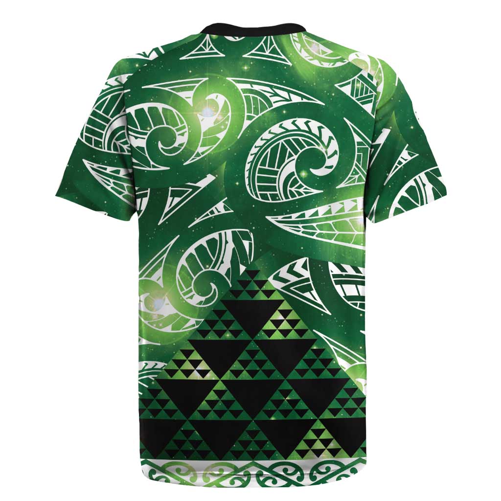 Matariki New Zealand Rugby Jersey NZ Niho Taniwha Maori New Year Green Galaxy LT14