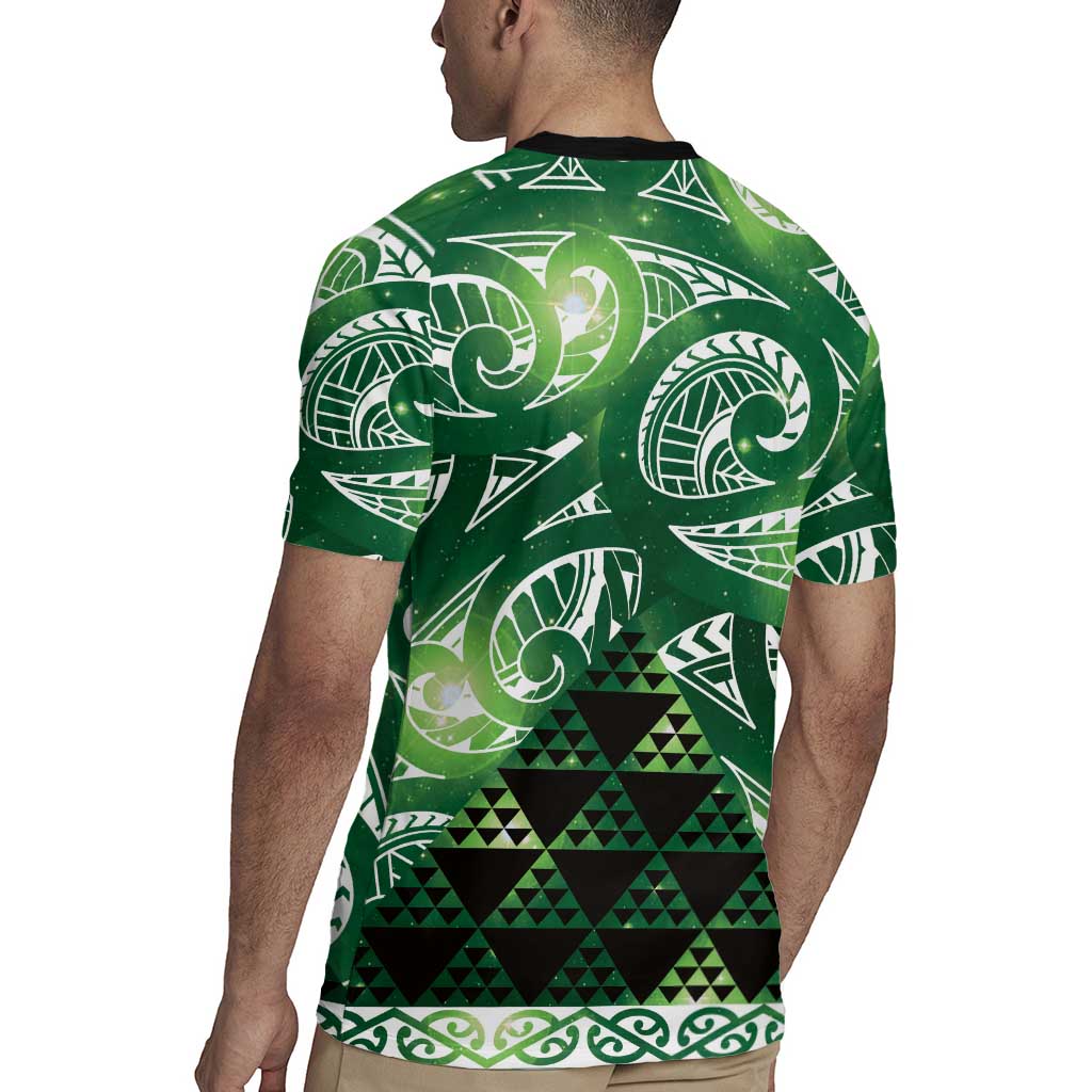 Matariki New Zealand Rugby Jersey NZ Niho Taniwha Maori New Year Green Galaxy LT14
